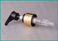 28/410 glänzende Goldlotions-Pumpen-Zufuhr oben hinunter Verschluss-Art mit schwarzem Auslöser